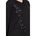 Designer Nida abaya with Patchwork- Black